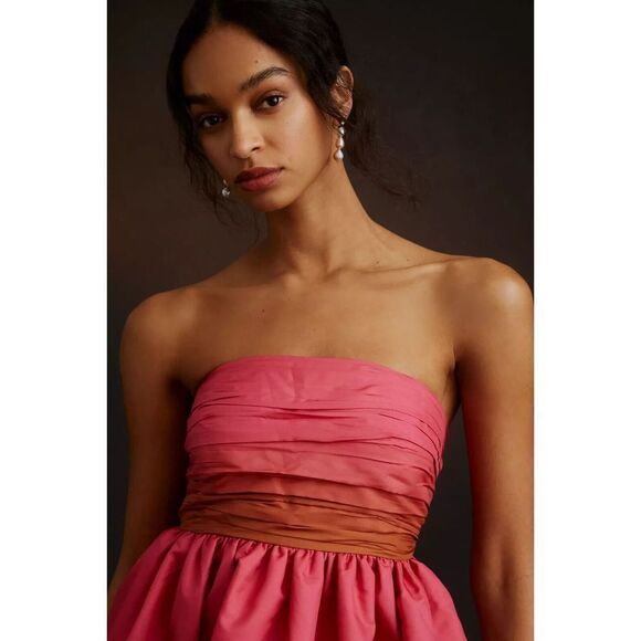 Anthropologie Vineet Bahl Strapless Ombre Mini Dress Plus Size 14 NEW - Picture 4 of 6